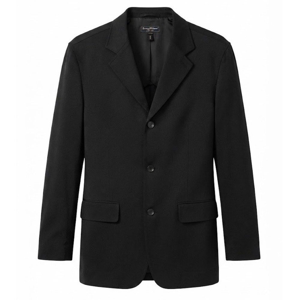 Tommy Bahama Island Soft Mens Large Black 100% Silk 3 Button Blazer Jacket - CJ
